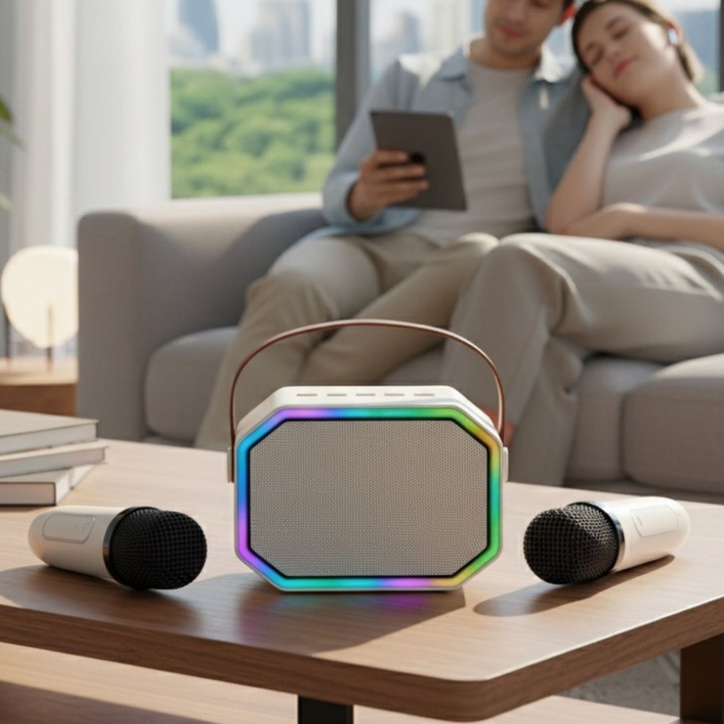 Zvučnik sa Mikrofonima i RGB Svjetlima🎤🌈