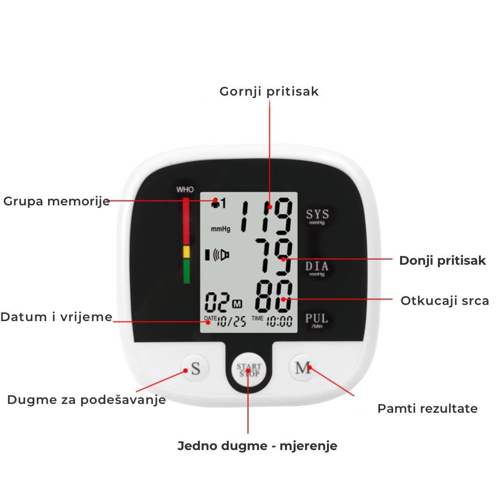 Precizan. Pouzdan. Jednostavan. Vaš tlakomjer za dom.
