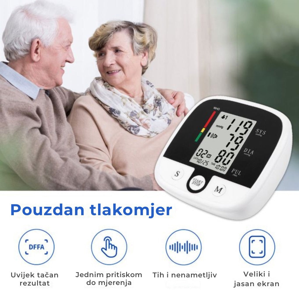 Precizan. Pouzdan. Jednostavan. Vaš tlakomjer za dom.