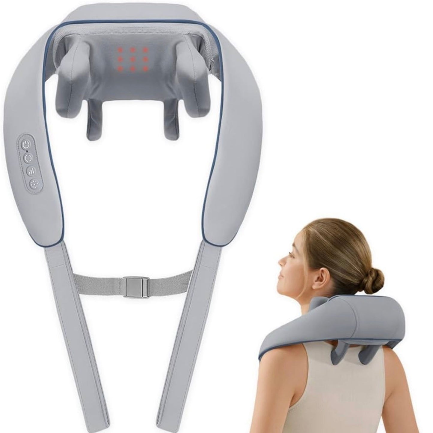 💆‍♀️Masažer za Vrat i Leđa sa Grijanjem – Relaksacija i Terapija Kod Kuće